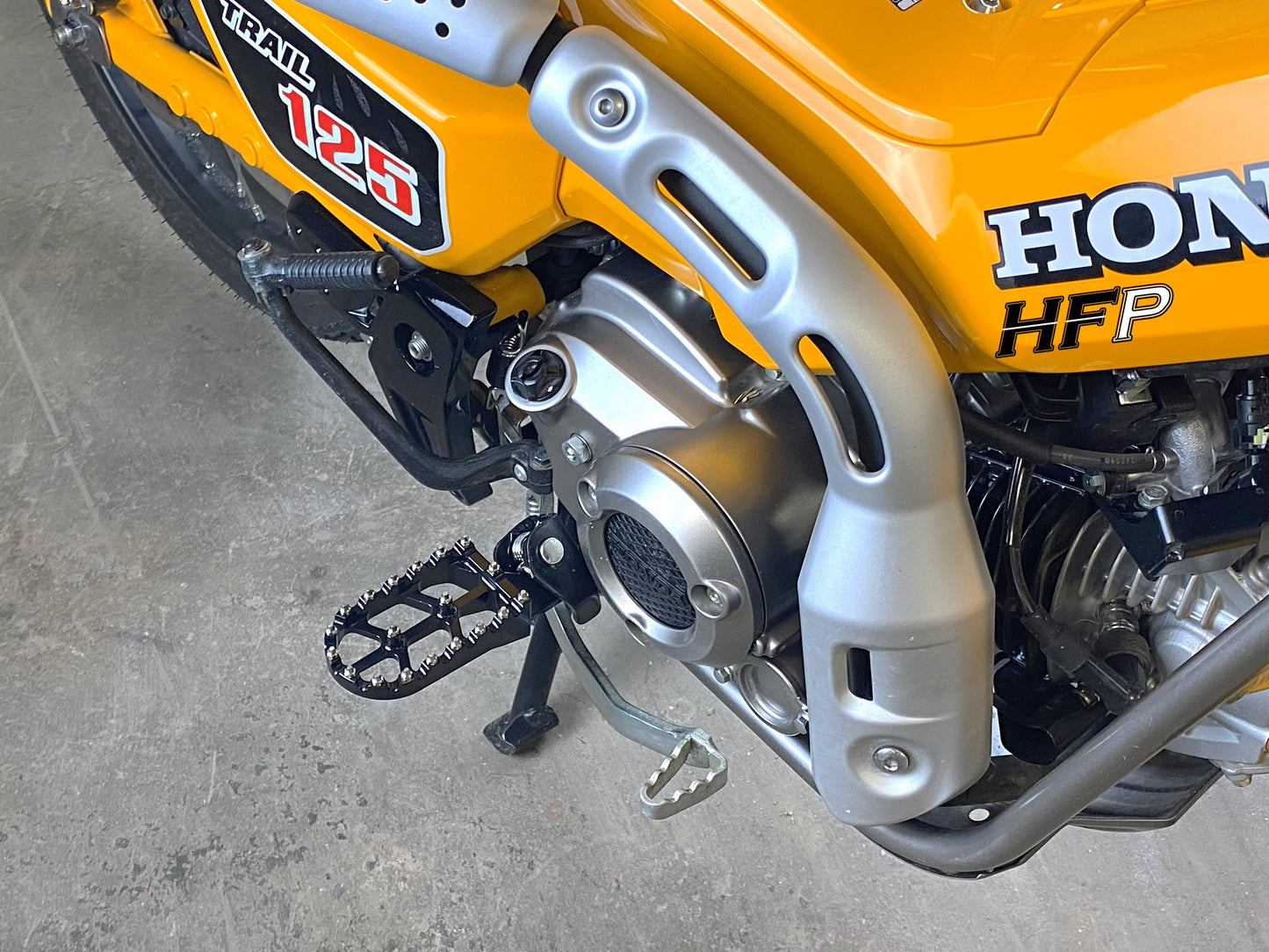 5.7 Inch Big Foot Pegs for Honda CT125 Trail and Hunter Cub. Fits years 2020 to present Honda CT 125 Trail and CT 125 Hunter Cub