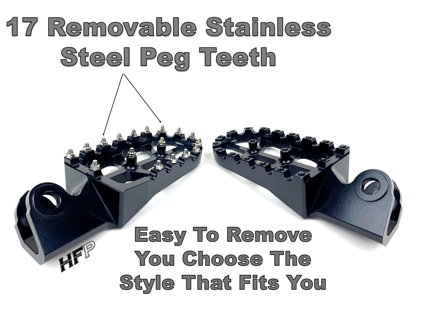 5.7 Inch Big Foot Pegs for Honda CT125 Trail and Hunter Cub. Fits years 2020 to present Honda CT 125 Trail and CT 125 Hunter Cub